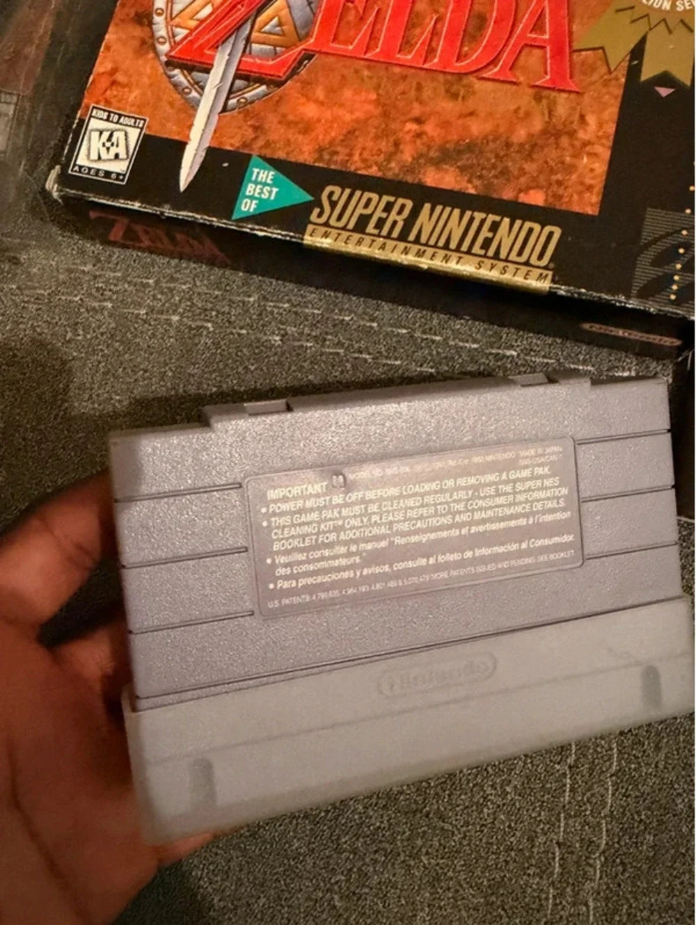 Zelda Link to the Past for Super Nintendo